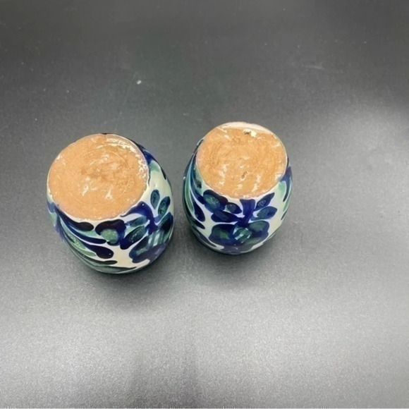 TALAVERA Mezcal Shot Glass Set of 2 Bird Blue Motif - Picture 6 of 7